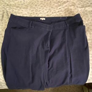 Navy blue straight leg Loft pants